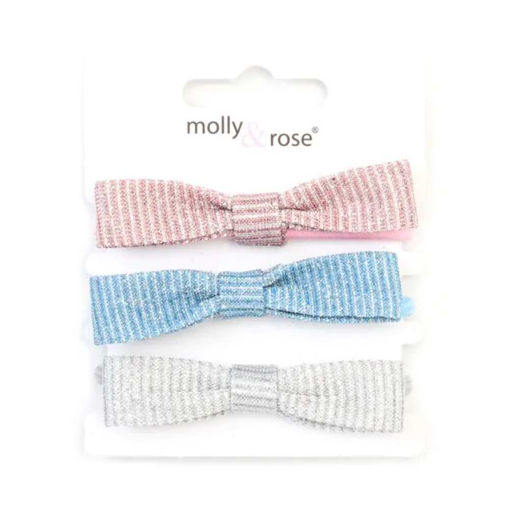 Picture of ELASTICS GLITTER BOW PASTEL 3 PACK